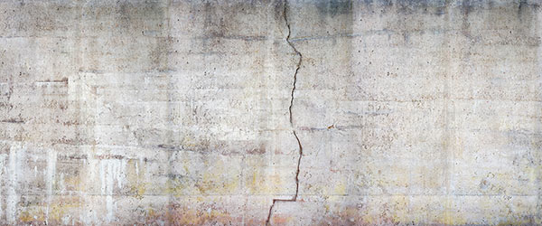 Muro grezzo, muro calcestruzzo, crepatura, muffa, muschio, muro danneggiato,