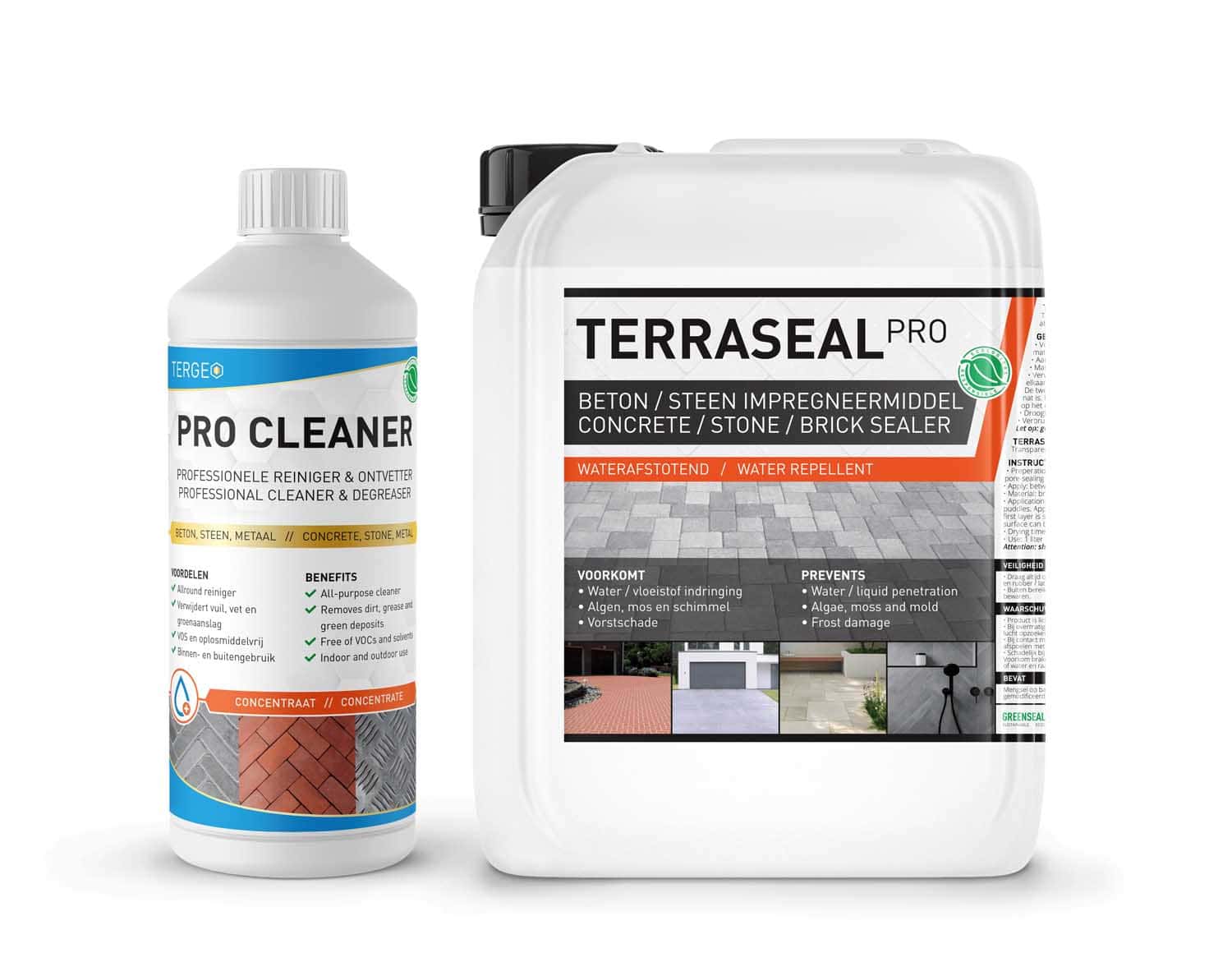 123Sto-Umidita, impermeabilizzante idrorepellente per Pietra e Cemento, protezione idrorepellente per pavimentazioni, dehors, pavè, terrazzi, balconate, pergolati, combo, detergente, sgrassatore, multiuso, ecologico, 5L + 1L